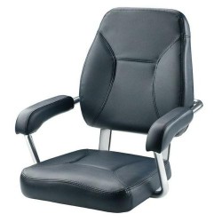 Stoel  Sailor  skai dark blue, alu arm rests