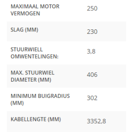 High stuurkabel 11 ft.