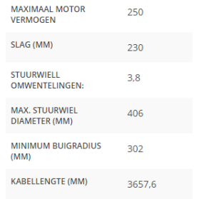 High stuurkabel 12 ft.
