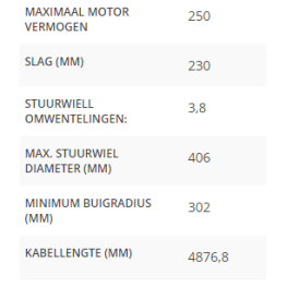 High stuurkabel 16 ft.