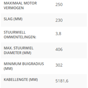 High stuurkabel 17 ft.