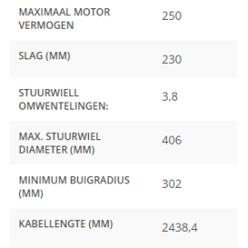 High stuurkabel 8 ft.