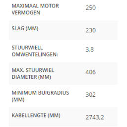 High stuurkabel 9 ft.