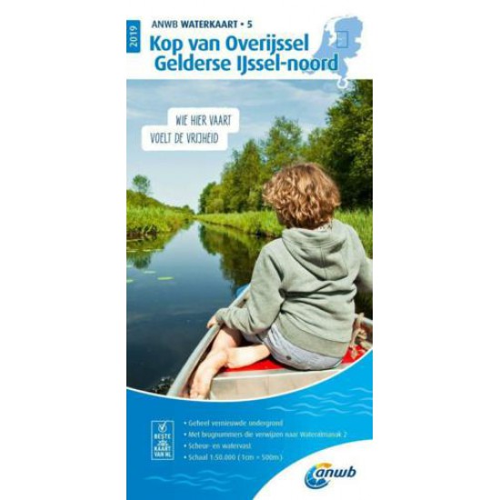 ANWB Waterkaart 5. Kop Overijssel-Gelderse IJssel-Noord 2019