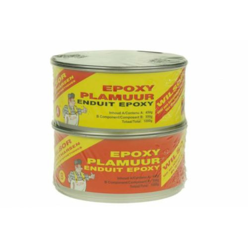 Wilsor Epoxy Fijnplamuur Wit Set 400 gr.